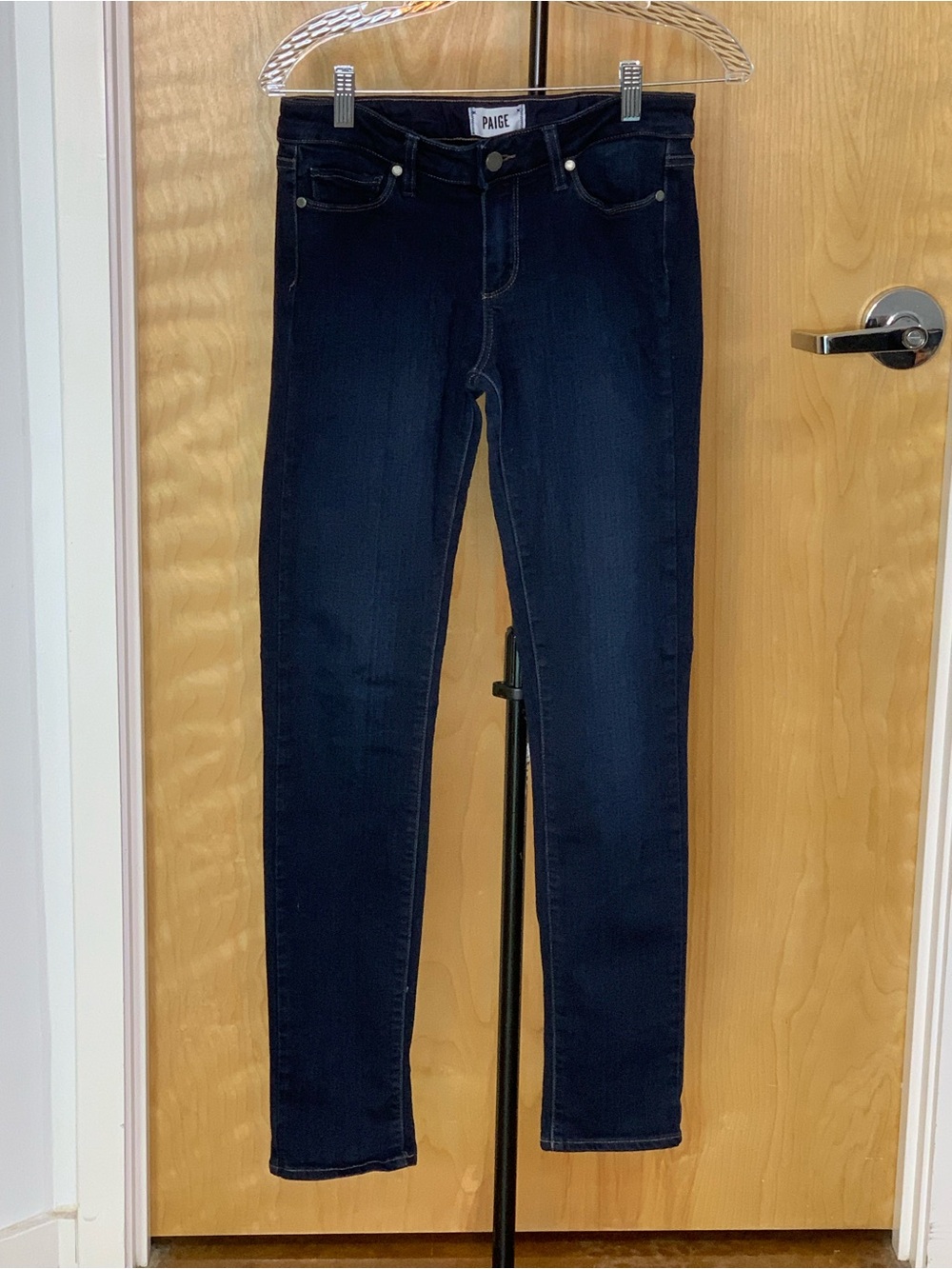 PAIGE Women's Dark Blue Skinny Jeans - Size 27